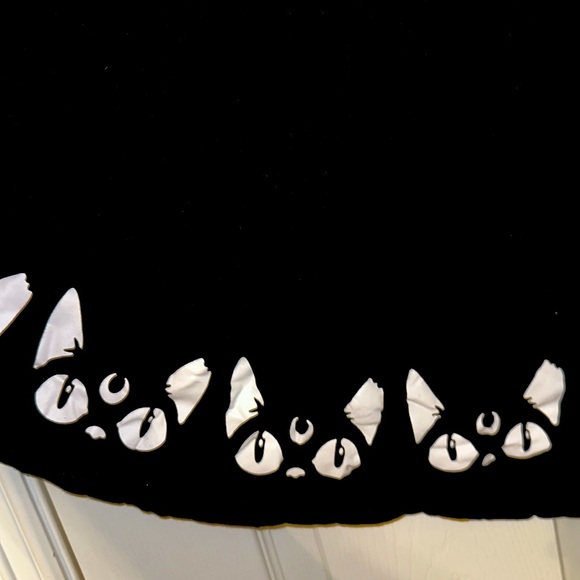 Killstar Gothic dark black white midi dress Cat Ouija - Picture 4 of 4